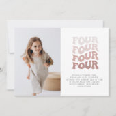 Faire une invitation de photo de paysage rose rétr (Devant)