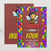 Faire Unique Invitation d'anniversaire personnali (Devant / Derrière)