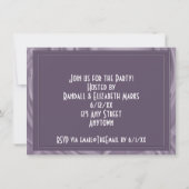 Faire vieille invitation de graduation photo lavan (Dos)