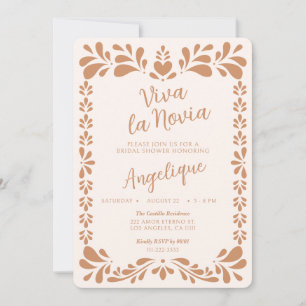 Faire Vive La Novia Invitation de Fiançailles Mexi