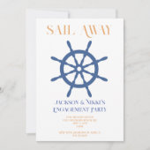 Faire voile Invitation de fiançailles de plage nau (Devant)