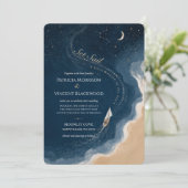Faire voile Invitation de mariage Mer-Ciel (Debout devant)