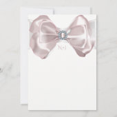 Fairepart Chic Ruban Rose et Diamants (Dos)
