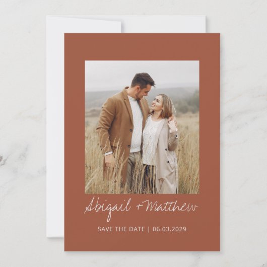 Fairepart de date de sauvegarde photo manuscrite s (Devant)