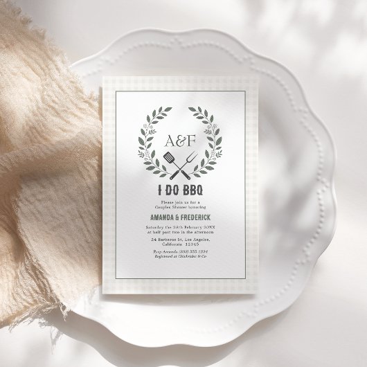 Fairepart de Fête de Couple Rustique Élégant Monog