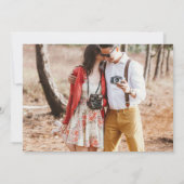 Fairepart de mariage à code QR PHOTO en terre cuit (Dos)