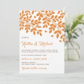 Fairepart de Mariage Arbres d'Automne | Orange & M (Debout devant)