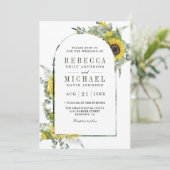 Fairepart de mariage avec code QR en forme d'arche (Debout devant)