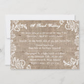 Fairepart de mariage Beach Burlap & Lace (Devant)