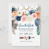 Fairepart de mariage Boho Dreamcatcher Save The Da (Devant)