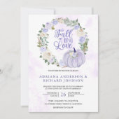 Fairepart de mariage code QR Roses Lavande Citroui (Devant)
