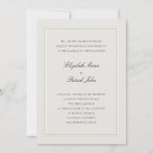 Fairepart de Mariage Élégant Moderne Classique Cad (Devant)