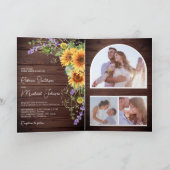 Fairepart de mariage en bois avec code QR tourneso (Intérieur)