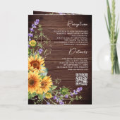 Fairepart de mariage en bois avec code QR tourneso (Dos)