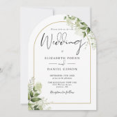 Fairepart de Mariage Floral de Verdure Rustique Ar (Devant)
