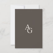 Fairepart de mariage minimaliste moderne classique (Dos)