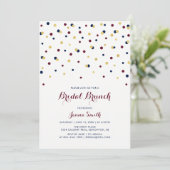 Fairepart de mariage moderne rouge et bleu avec co (Debout devant)