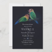 Fairepart de mariage oiseaux d'amour (Devant)