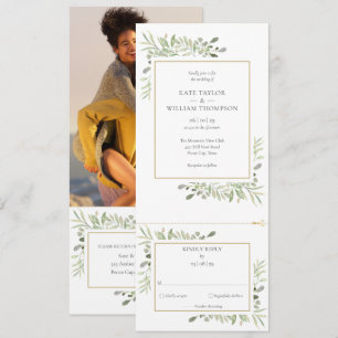 Fairepart de mariage photo élégant et moderne avec