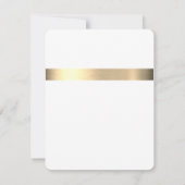 Fairepart de mariage rustique en faux papier doré (Dos)