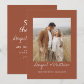 Fairepart de mariage simple écriture manuscrite Te (Devant / Derrière)