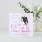 Fairepart de mariage simple M. et Mme (Debout devant)