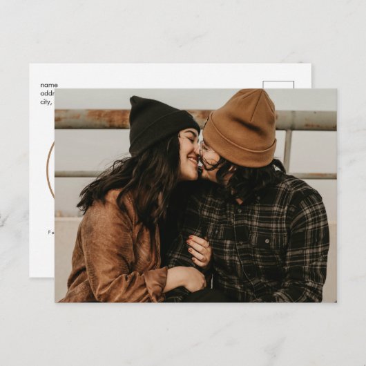 Fairepart de mariage simple photo budget (Devant / Derrière)