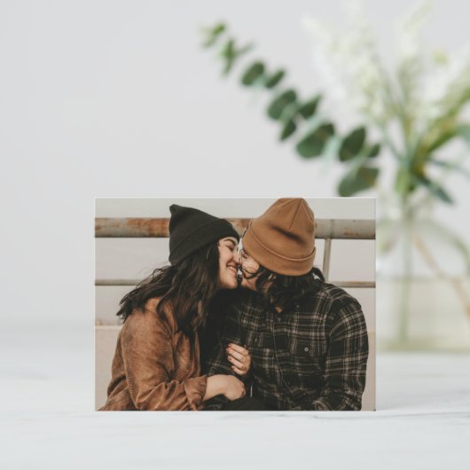 Fairepart de mariage simple photo budget (Debout devant)