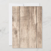 Fairepart Diamant Bois Clair Élégant Rose Rustique (Dos)