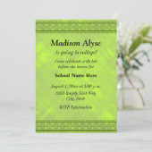 Faireparts Fleurs Shadesof Green Invitation pour l (Debout devant)