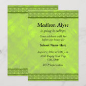 Faireparts Fleurs Shadesof Green Invitation pour l (Devant / Derrière)