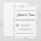 Faireplan de l'amour : Invitation de mariage sur l (Devant / Derrière)