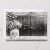 Fairepot en forme de cœur & invitations rustiques  (Dos)