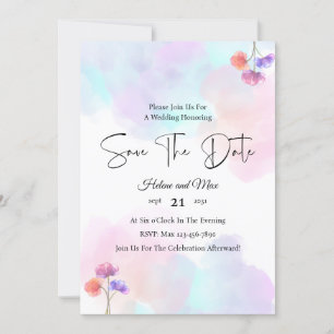 Faireuses Cartes d'Invitation de Mariage Rose et B