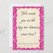 Faireuses Invitations de Mariage aux Roses Roses (Devant)