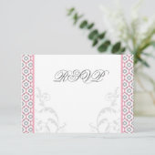 Faireuses invitations de mariage de jardin rose et (Debout devant)