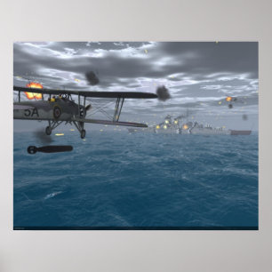 Fairey Szwaardfish - Roze de Bismarck Poster