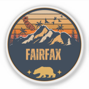 Fairfax town, Californië Sticker