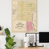  Fairfield CA Map (1878) Poster (Thuiskantoor)