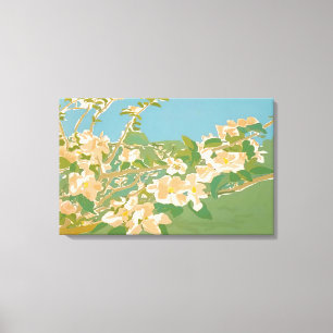 Fairfield Porter - APPLE BLOSSOMS II 1974 Canvas Afdruk
