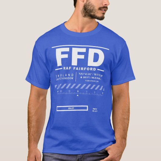 Fairford luchthaven FFD T-shirt (Voorkant)