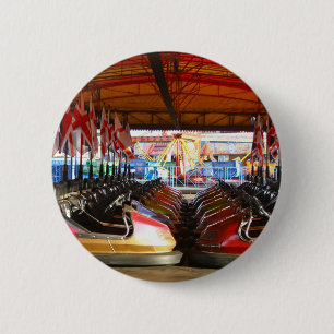 Fairground Dodgem Bumper Cars Button Badge