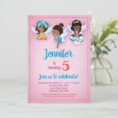 Fairies African American Birthday Invitation (Debout devant)