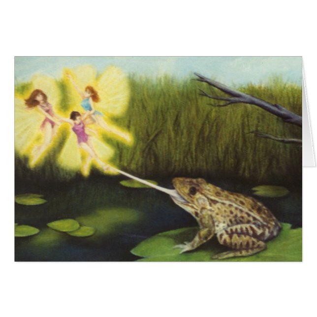 Fairies and a Frog card van Nathan James (Voorkant Horizontaal)