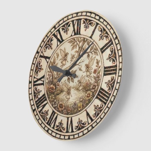 Fairies Around a Tree Wall Clock Grote Klok (Hoek)