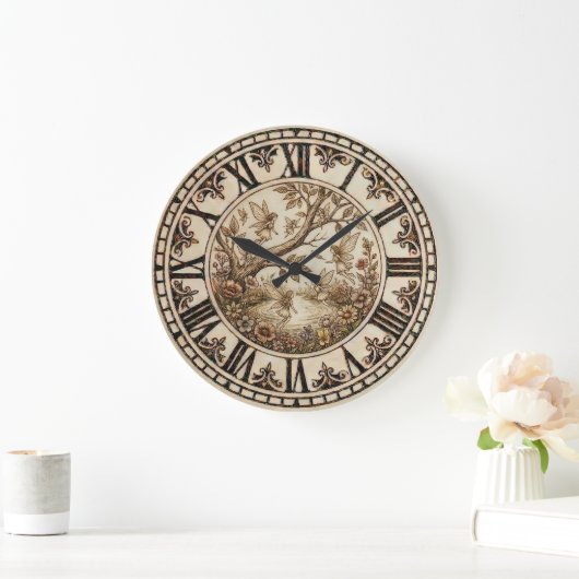 Fairies Around a Tree Wall Clock Grote Klok (Huis)