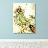 Fairies Away - Arthur Rackham Canvas Afdruk (Insitu (Houten vloer))