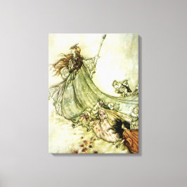 Fairies Away - Arthur Rackham Canvas Afdruk