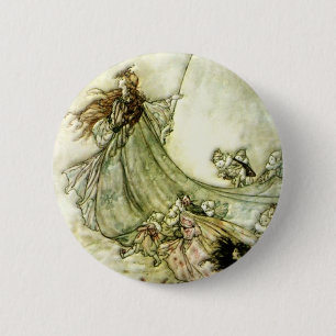 Fairies Away - Arthur Rackham Ronde Button 5,7 Cm