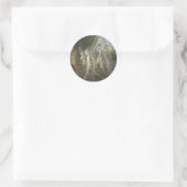 Fairies die door een Gothische Arch kijken,1864 Ronde Sticker (Tas)